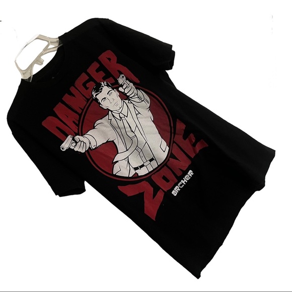 Archer - Danger Zone - FX Sarcastic Animated Spy Series Tee Perfect Condition - Picture 9 of 12